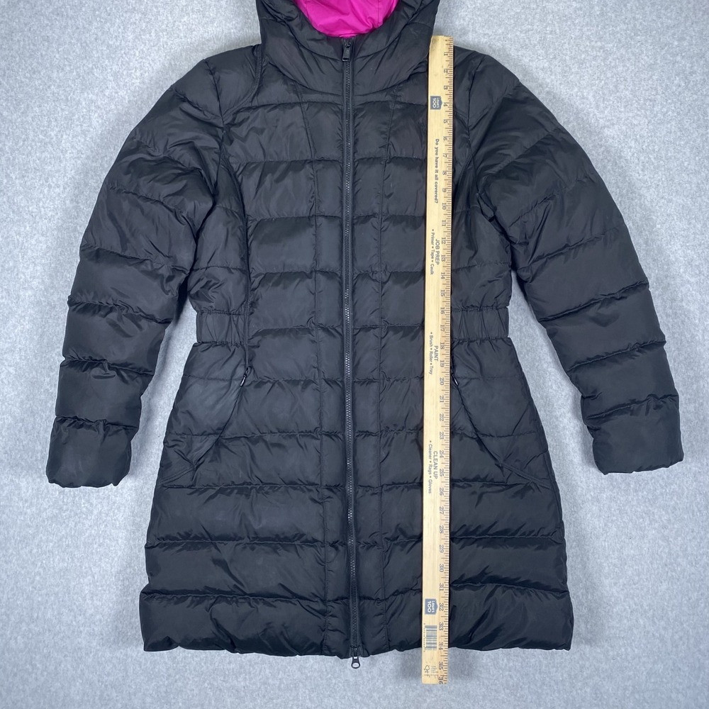 The North Face Metropolis Parka Women Large Black Pink Down Puffer Hooded Jacket - Picture 13 of 16